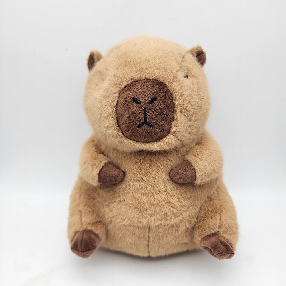 Ditucu Capybara Plush Stuffed Animal Toy 10” Tan Fur Sewn Eyes Kawaii Mewaii